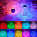Cylindrical Crystal Table Lamp USB charge LED Ambient desk night lamp touch control 16 colors Atmosp