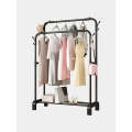 storage holder double layer double pole clothes storage holder stand for clothes fall to the ground
