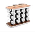 Spice Rack Organizer with 12 Empty Spice Jars for Cabinet Countertop spice Imitation Wood Portable s