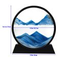 Dynamic Sand Art Picture 10 Inch Large Round Glass Moving Sand 3D Liquid Sand Frame Sand Landscape A