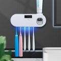Wall Mounted Toothbrush Holder with Toothpaste Dispenser, Electric Toothbrush Holder for Bathroom, S