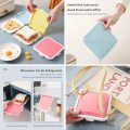 Sandwich Storage Box Reusable Silicone Lunch Box Food Storage Case Microwave Safe Lunch Box Food Con