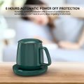 Green Rechargeable Thermos Cup, Energy-Saving Coffee Cup Thermos Abs Material Eu Plug 220V Automatic