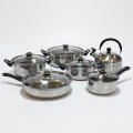 Non stick 12 pieces cooking pot set multi-function stainless steel cookware set