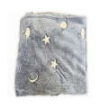 Magic Glow in The Dark Blanket Throw with Star Sky Objects