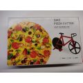 Bicycle Style Pizza Cutter, Non-Stick Pizza Cutter, Stainless Steel Double Pizza Cutter, Suitable Fo
