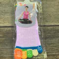 Yoga Pilates Grip Socks Small/Medium Lavender with Multi-Color Toes
