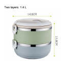 Stainless Steel Bento Gradient Color Seal Lunch Box Round Shape Portable Kids Food Container Picnic