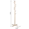 Wood Display Stand with Flat Base  Natural