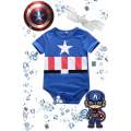 Captain America Baby Grower - Short Sleeve - 0/6Months