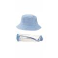 Kids Bucket Hat With Visor and Kiddies Face Shield - Light Blue