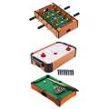 3 Classic Mini Table Top Games - Air Hockey - Foosball - Pool Table