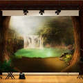 5x7FT Vinyl Waterfall Pool Photography Backdrop Background Studio Prop
