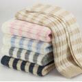 Cable Knit Fleece Lined Baby/Toddler Blanket - Natural|Cream Stripe
