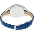 Calvin Klein Women's Rebel 29mm Blue and Silver Dial Leather Watch - K8P231V6