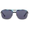 Fossil Men's Blue Horn Brow-Line Navigator Sunglasses - FOS2102GS-038I-IR