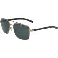 Nautica Polarized Men's Antique Gold-Tone Squared Aviator Sunglasses N5135S 720