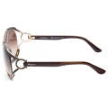 Salvatore Ferragamo Women's Brown Gradient Round Sunglasses - SF600S-220