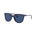 Tory Burch Women's Transparent Navy Square Brow Bar Sunglasses - TY7147 180280