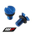 Zeta Front Fork Airvalve Cap Screw WP H - Blue 2PCS