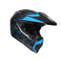 AGV Helmet - AX9 Antartica - Matte Black / Cyan