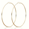 Exaggerated Golden Hoop Earrings