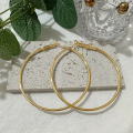 Exaggerated Golden Hoop Earrings