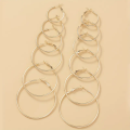 6pc Golden Hoop Earrings