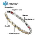 Magnetic Stainless Steel Therapy Bracelet - Gold and Silver - Woman