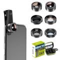 Apexel - Mobile Phone Clip-on 6-in-1 Camera Lens Kit