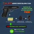 SUR ARMS 2608 + 10 BLANKS + HOLSTER + TEARGAS
