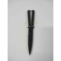 SLIMLINE BUTTERFLY KNIFE W/ CLIP EDGE - BLACK