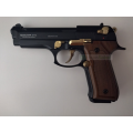 BLOW F92 BLANK GUN - BLACK/GOLD/BROWN