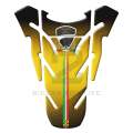 Ducati Coarse Yellow, Black and Carbon Fibre  Motor Bike Tank Pad Protector. A Universal Fit Duca...