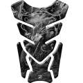 Universal Fit Black Ghost Reaper Motor Bike Tank Pad Protector. A Street Pad which fits most moto...