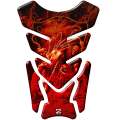 Universal Fit Red Ghost Reaper Motor Bike Tank Pad Protector. A Street Pad which fits most motorc...