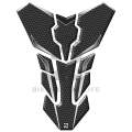 Universal Fit Black and Silver Carbon Fibre Motor Bike Tank Pad Protector. A Street Pad which fit...