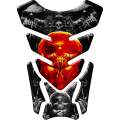 Universal Fit Red Bling Skull Motor Bike Tank Pad Protector. A Street Pad which fits most motorcy...