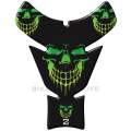 Universal Fit Black and Neon Green Smiling Reaper Motor Bike Tank Pad Protector. A Street Pad whi...