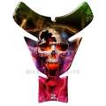 Universal Fit Multi Colour Thunder Flaming Skull Motor Bike Tank Pad Protector. A Street Pad whic...