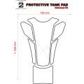 Yamaha Factory Racing Red and Silver Universal Fit Motor Bike Tank Pad Protectors