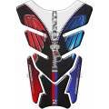 Honda White Red and Blue with Black Carbon Fibre and Chrome  Universal Tank Protector