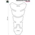 BMW K 1600 GTL  White and Black Large Tank Pad Protector.