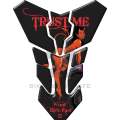 Universal Fit Black Trust Me She Devil Motor Bike Tank Pad Protector. A Street Pad which fits mos...