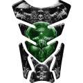 Universal Fit Green Bling Skull Motorbike Tank Pad Protector. A Street Pad which fits most motorc...