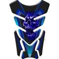 Universal Fit Blue Screaming Skull Motor Bike Tank Pad Protector. A Street Pad which fits most mo...