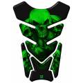 Universal Fit Green and Black 5 Skull Tank Pad Protector.A street pad which fits most models.