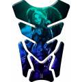 Blue and Black Amazon Warrior with Angelic Wings. Universal Fit. A Street Pad which fits most mod...