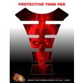 Universal Fit Red Fiery Skull Tank Pad