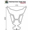 Suzuki Black and White  Tank Pad Protector. Fits 2016 - 2022 models